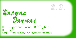 matyas darnai business card